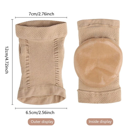 2PCS Gel Silicone Heel Protector Sleeve Heel Pads Heel Cups Plantar Fasciitis Support Feet Care Repair Cushion Half-yard Socks