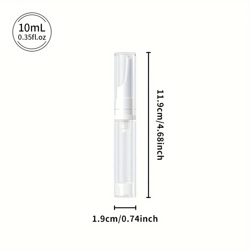5/10/15ml Clear Foundation Dispenser Bottle Portable Travel Essence Sample Container Airless Vacuum Eye Gel Cream Empty Tubes