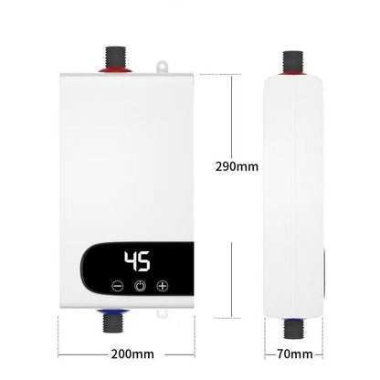 5500W Newest Water Heater Instant Water Heater Tankless Instantaneous Faucet Tap Kitchen Hot Water Crane LED Digital