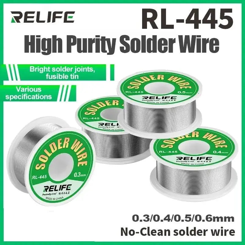 RELIFE RL-445 0.3/0.4/0.5/0.6mm High Purity Rosin Core Solder Wire for Mobile Phone Electronic Parts Repair Solder Wire Tool