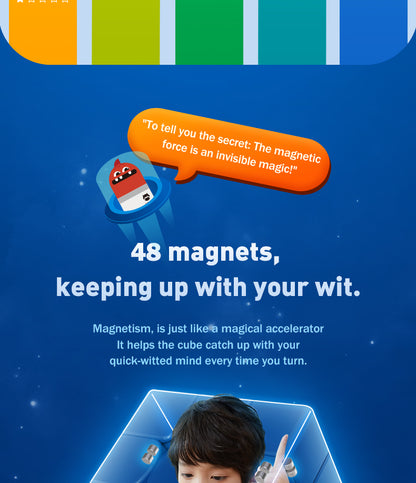 GAN Monster GO 3x3 M EDU Magnetic Magic Speed Cube Stickerless Professional Fidget Toys GAN MSG EDU 3X3 Cubo Magico Puzzle