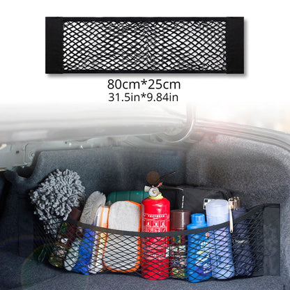 Universal Car Storage Bag Double Mesh Trunk Storage Net Car Built-in Storage Bag Car Fixed Net Anti-Slip