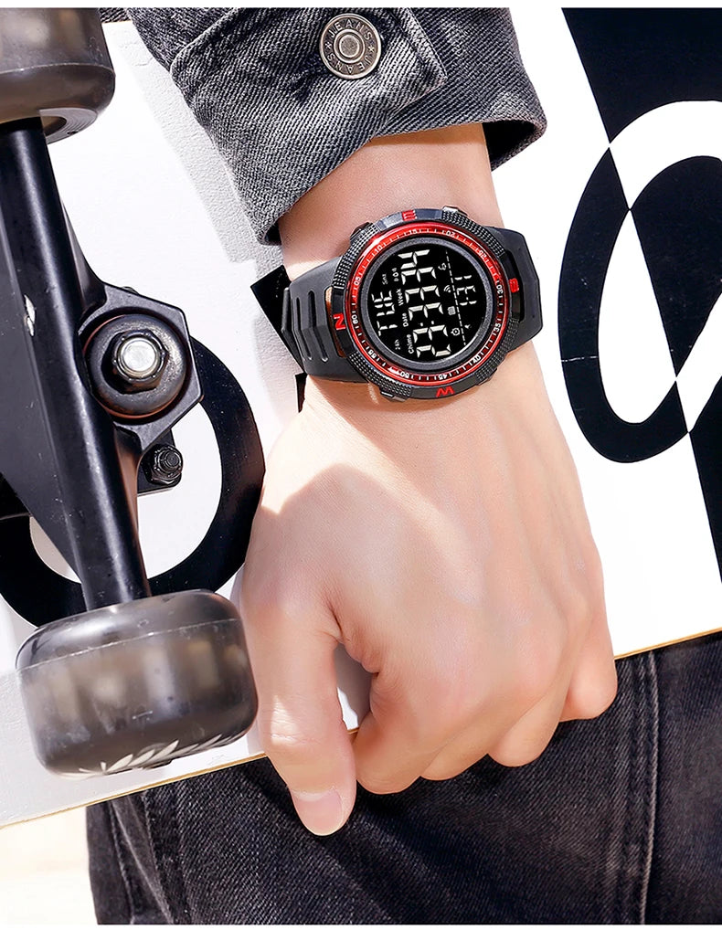 SANDA Brand Military Sport Watch Mens Clock Fashion Digital Wristwatch Shockproof Countdown Watches Waterproof Hour Bracelet