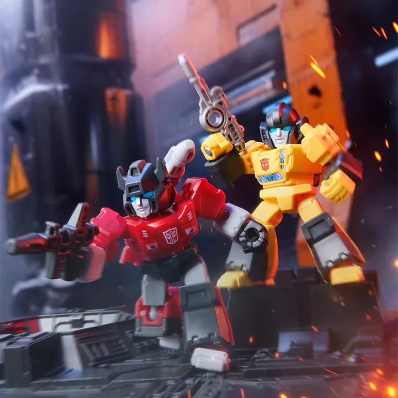 Blokees Transformation Optimus Shockwave Prime Megatron Starscream Bumblebee Anime Figure Robot Assembly Toys Blind Box Gifts