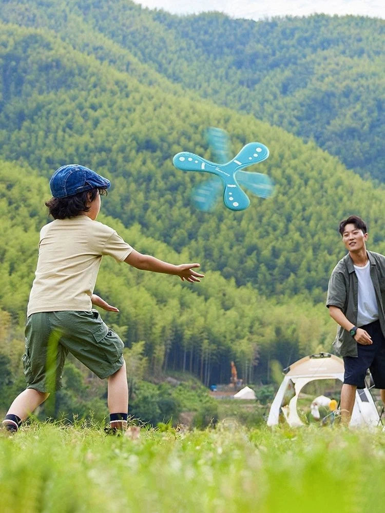 Children Soft Boomerang Oversized Thickened Three-leaf Cross Outdoor Toys Adult-kids Interactive Sports for Puzzle Decompression