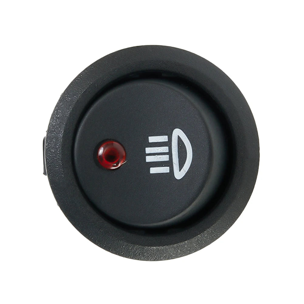 1 Pc On Off Rocker Switch Red Led Fog Light Lamp Symbol Car Van Truck 23mm DC 12V 20A ABS Plastic Fit For Car Van Truck