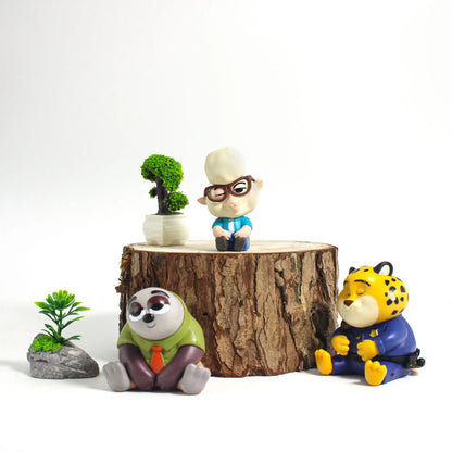 6pcs/set Zootopia Zootropolis Judy Hopps Nick Wilde Cartoon Movie Action Figure Toys Collection Model Cute Doll Gift Decoration