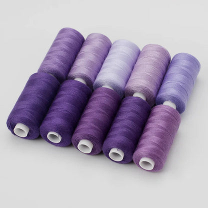 1 Set OF 10 Rolls Polyester 402 Sewing Thread For Manual and Mechanical Use, 400 Yards, DIY