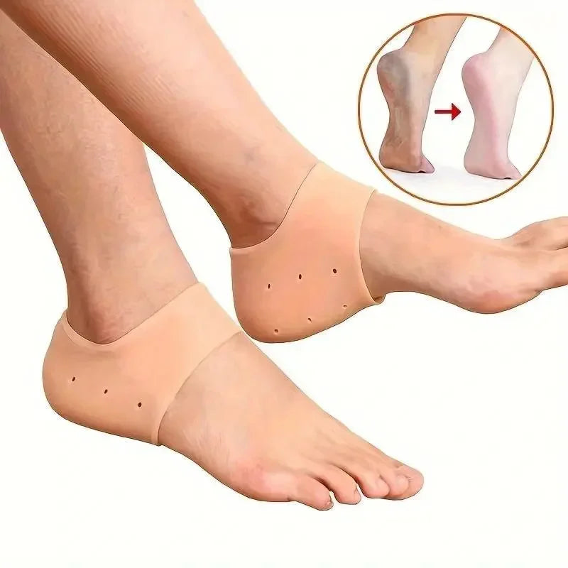2PCS Heel Cushion Gel Heel Protector for Plantar Fasciitis Achilles Tendonitis Bone Spur Aching Feet Relieve Pain Pedicure Tools