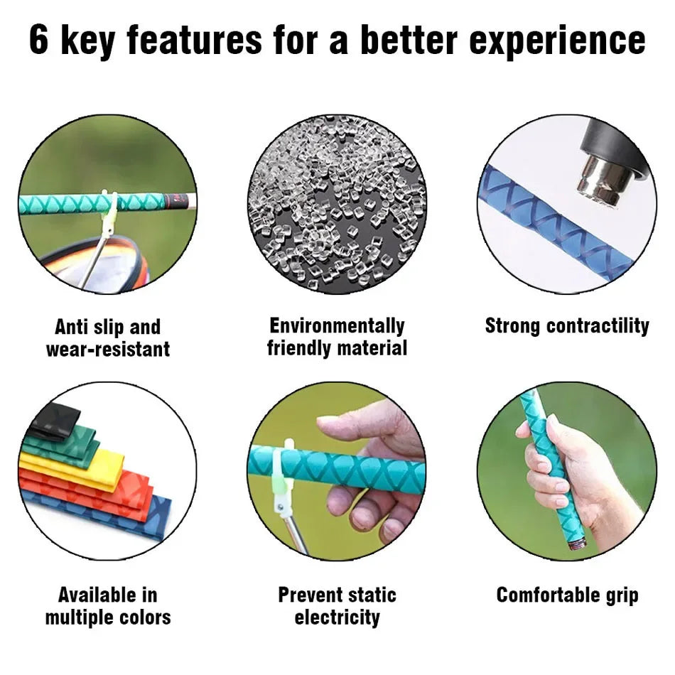 Diameter 25mm 30mm X-Tube Heat Shrink Sleeve Wrap Fishing Bulding Handle Cork Rod Grip  Waterproof and Insulation 40 Inch Length