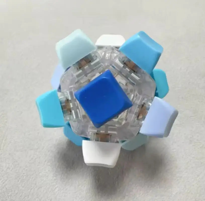 Decompression Button 12 Key Cube Ball Decompression Button Keyboard Ball Fingertip Press Button Axis Tester Toy Surprise