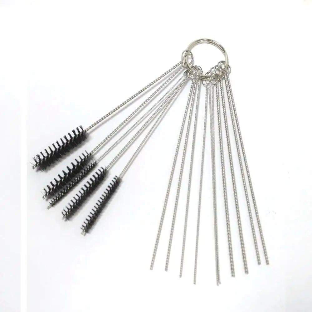 Carburetor Cleaning Tool Carbon Dirt Jet Remove Brushes Needles for Car Motorcycle Moped Scooter ATV Carb Jets Wire Cleaner Kits