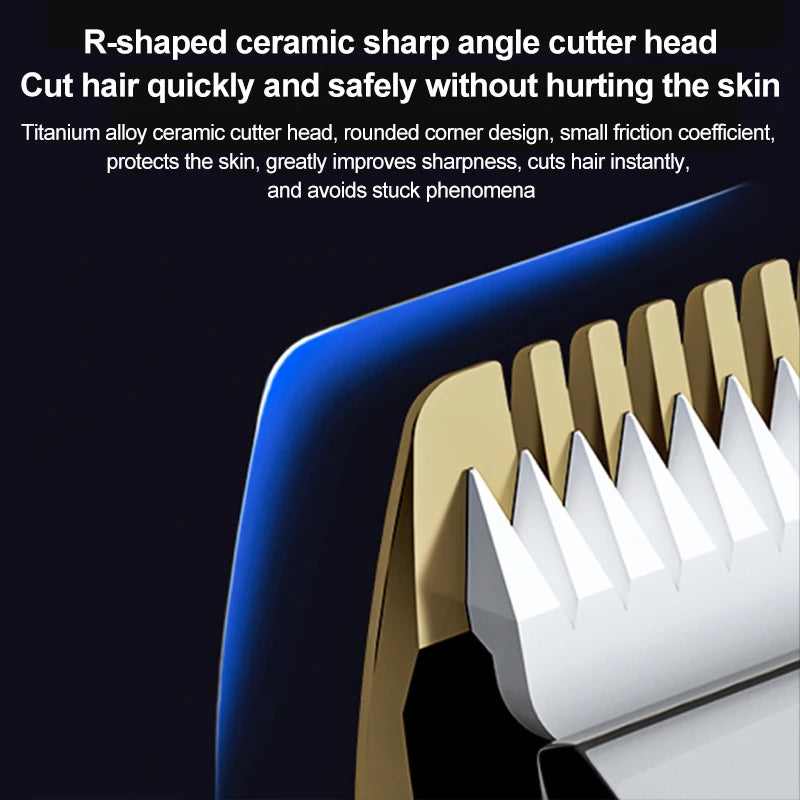 Professional Pet Hair Clipper Rechargeable Dog Cat Trimmer Battery Display Grooming Haircut Low Noice Razor Dog Hair Clipper