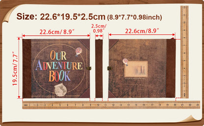 Our Adventure Book 146 Page Diy Handmade Photo Album Scrapbook Retro Kraft Album Anniversary Wedding Memory Valentine's Day Gift