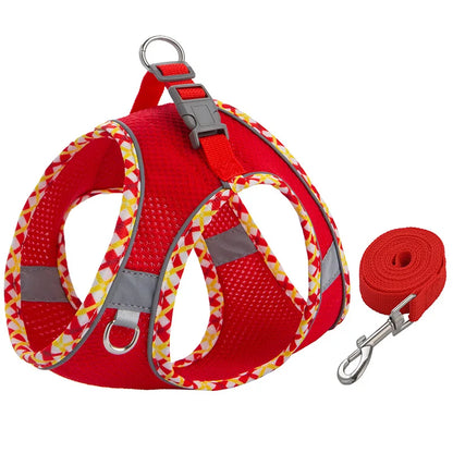 Pet Dog Harness and Leash Set for Small Medium Dogs Outdoor Walking Reflective Cat Vest Harness Chihuahua Yorkie Pet Supplies