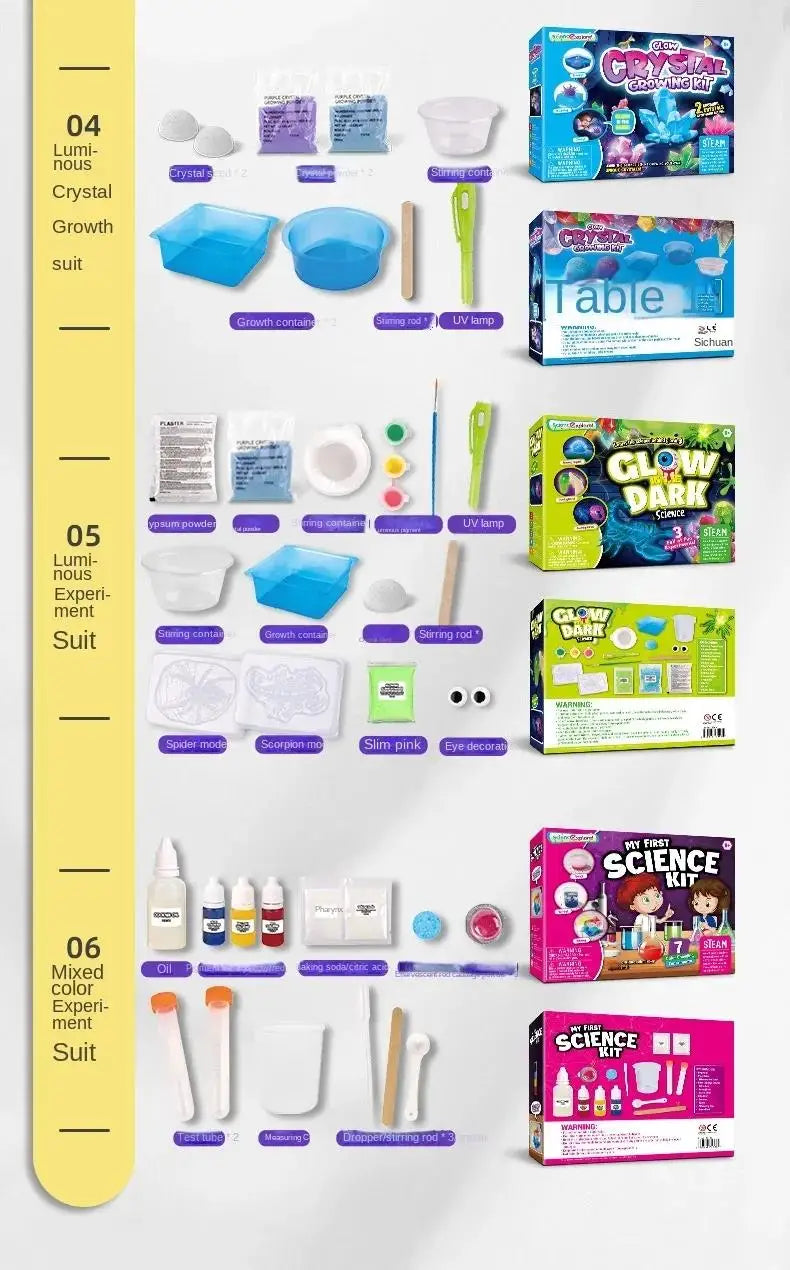9 SET Science Experiment Kit Magic Science TOY Handmade DIY Soap Puzzle STEM TOYS for Kids Funny Science experiment Explore Gift