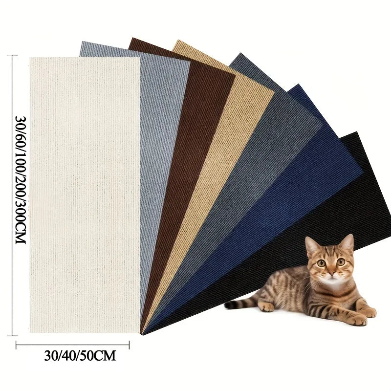 Self-Adhesive Cat Scratching Mat Trimmable Cat Scratching Post Cat Carpet for Anti-scratching Protector Anti Cat Scratch Mat