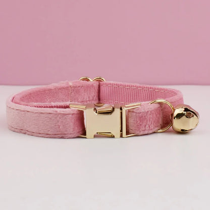 Cat Supplies Velvet Cat Collar Personalized Cat Collar with Name Plate Bell Bow tie Custom Engrave Collars for Cat