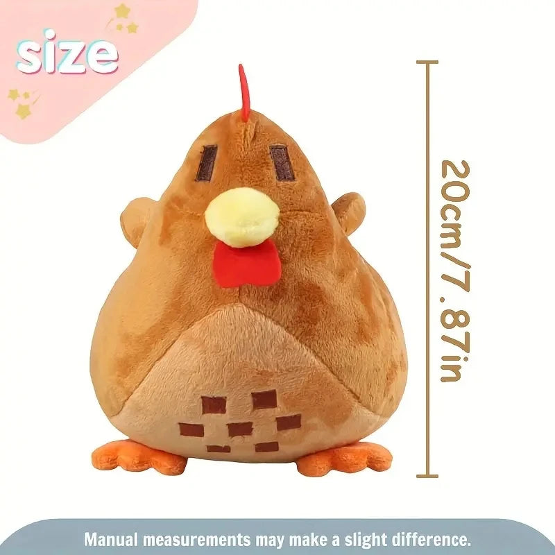 2pcs Multicolored Chicken Pillow Plush Soft Stuffed Animal Toys Cartoon Stardew Valley Children Birthday Gift Christmas Gifts