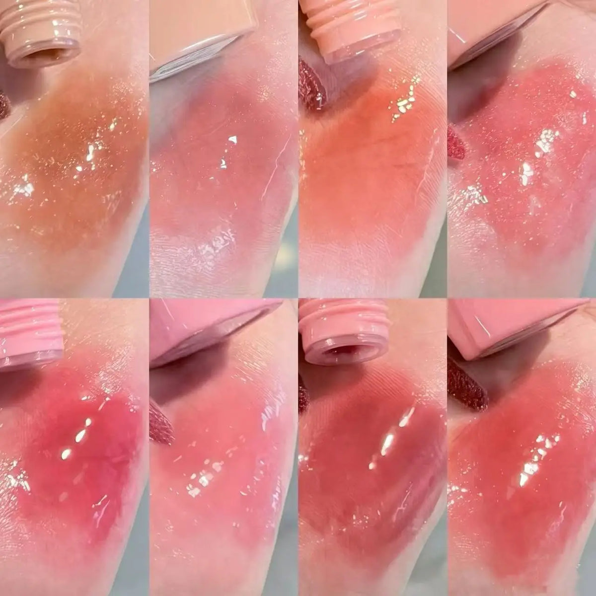 Pinkyfocus Glossy Mirror Lip Gloss Hydrating Juicy Nude Lip Tint Long Lasting Daily Natural Makeup for Spring Summer