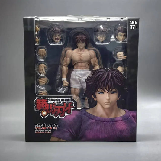 kucikuji 1/12 Scale Anime Baki Hanma Oni Action Figure Real Man Assembly Model Figurine Office Desktop Decoration Ornaments