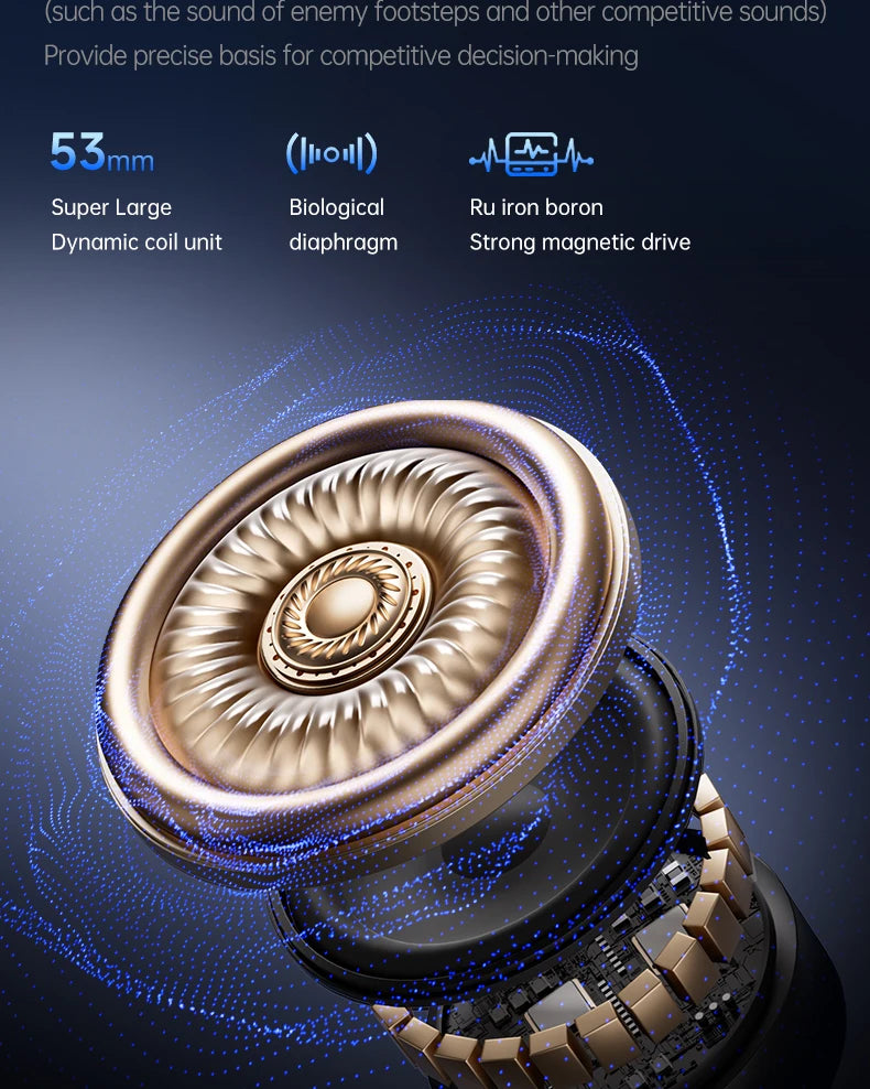 MCHOSE V9 pro E-Sports Headset with Microphone Tri-Mode Gaming USB Wireless 7.1 Channel Surround Sound Portable Audio Headphones