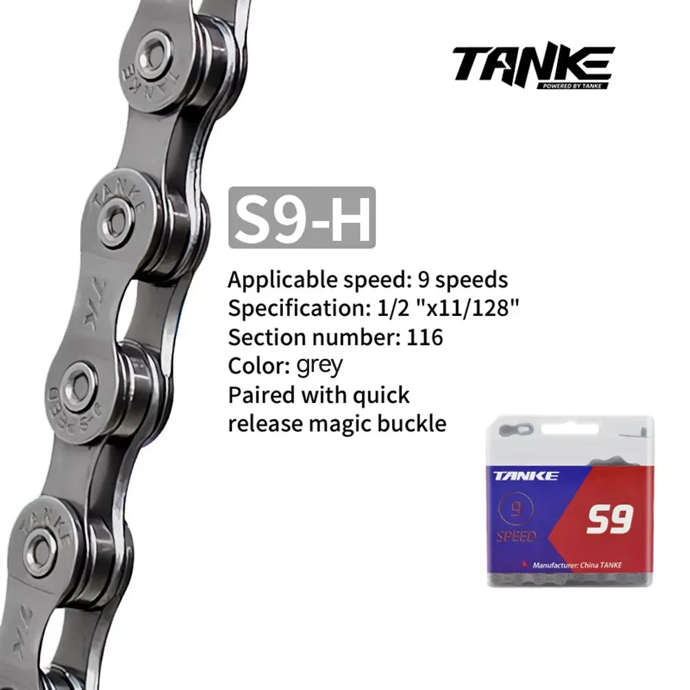 TANKE Bike Chain S8 S9 S10 S11 S12 MTB Road Bicycle Chains,Variable Speed Chain 116/126L High Quality Current Cycling Accessorie