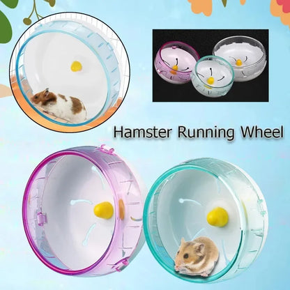 Hamster Wheel Running Disc Toy Sport Running Silent Transparent Small Pet Rotatory Jogging Wheel Toys Pet Hamster Cage Supplies