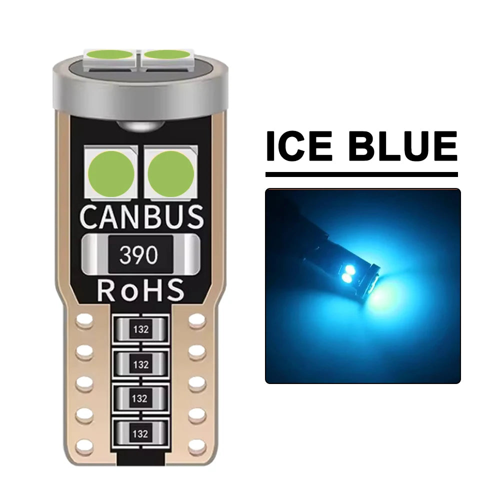 2/4/6/8/10/20 PCS T10 W5W LED Bulb Canbus Car Interior Dome Door Glove Box Trunk License Plate Lights 12V 6SMD 400LM 6500K White
