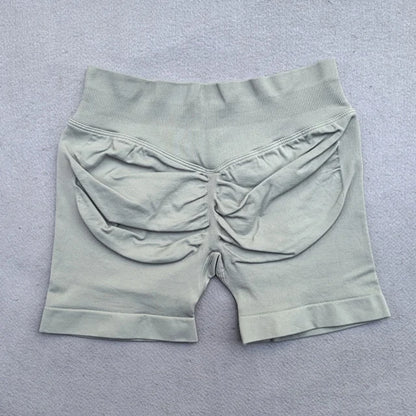 Shorts Women Seamless Yoga Shorts Scrunch Bum Gym Shorts Workout Low Waist Short Leggings Booty Stretch Running Shorts