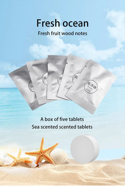 5PCS Car Air Outlet Aromatherapy Tablets Air Outlet Supplement Tablets Small Fan Pe Solid Fragrance Tablets