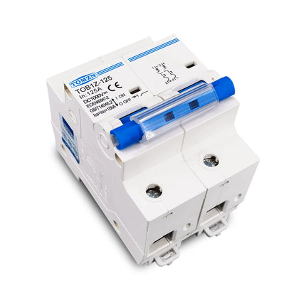 TOMZN 2P 1000V DC MCB TOMZN 80A 100A 125A Circuit Breaker PV System C Curve Battery Main Switch