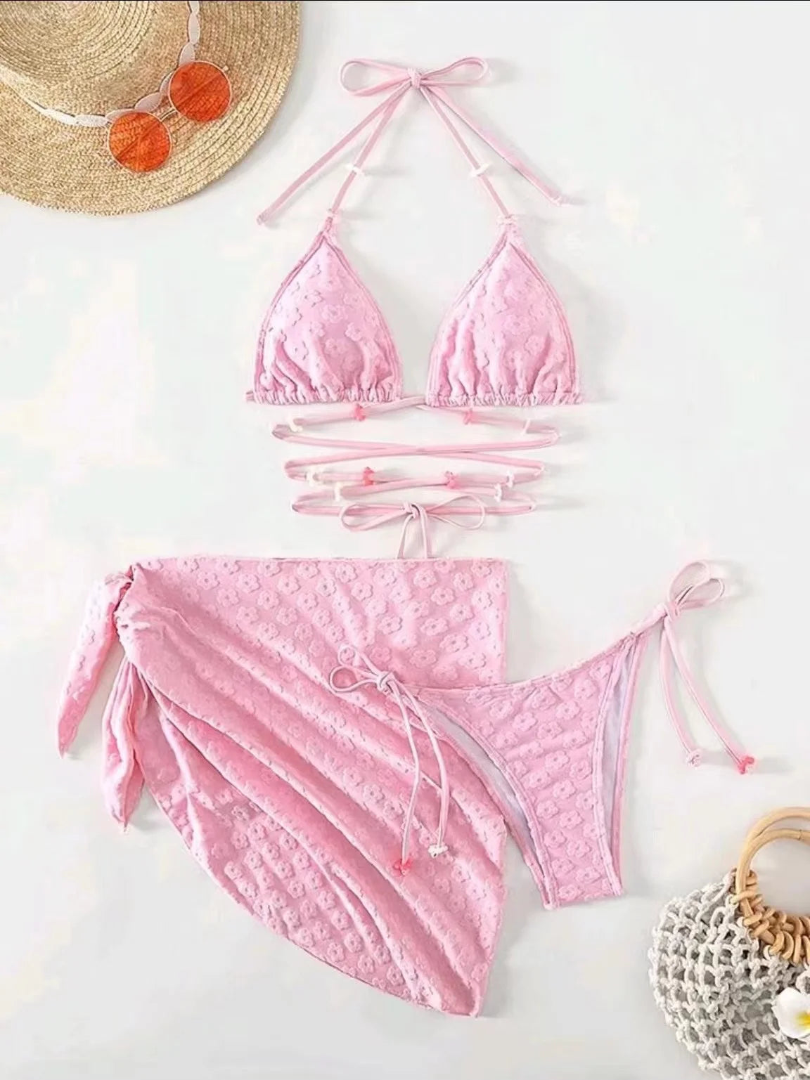 Pink Sexy Bikinis Swimsuits Women's Swimwear Push Up Female Beach Swimming Wear Girls Bathing Suits Brazilian Bikini Pool Bather