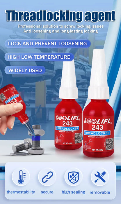 Screw Lock Threadlocker Red Screw Glue Thread Locking Agent Anaerobic Glue Anti-loose Universal Thread Sealants
