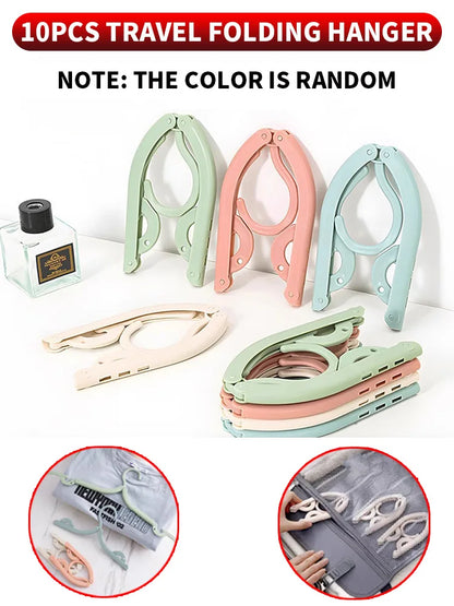 ABS folding clothes hanger ultra light travel portable clothes hanger anti slip load-bearing strong home and outdoor essential