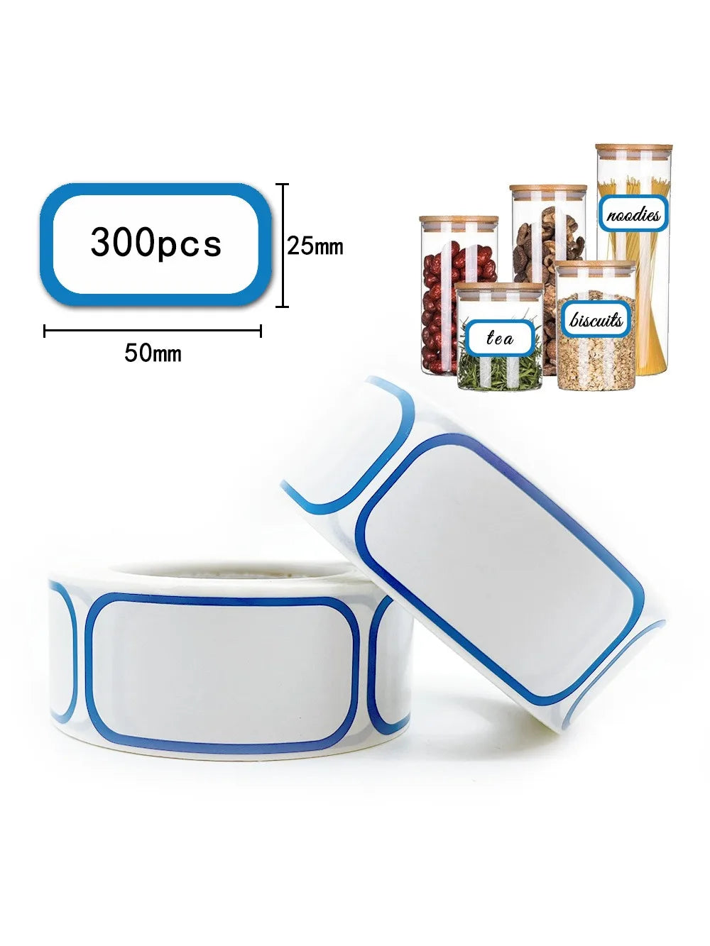 300Pcs Removable Freezer Labels, 1 X 2 Inch Food Storage Stickers, Self-Adhesive Date Labels DIY Handmade Stickers Bottle Pack