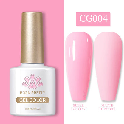 BORN PRETTY 10ml Gel Nail Polish Gel 130 Colors Semi Permanent Solid Nail Gel Varnish Soak Off UV Gel for Base Top Coat