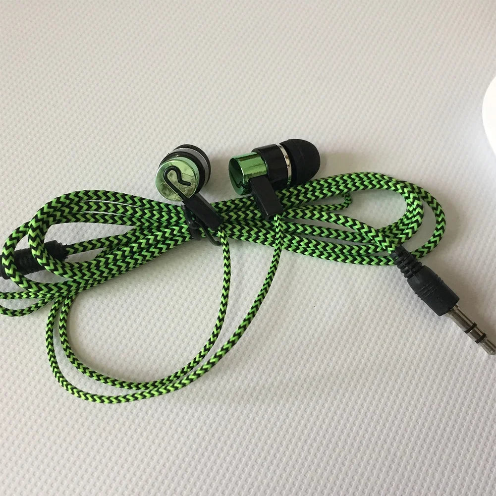 Universal Wired Earphone Noise Reduction In-Ear Stereo Earphones Noodles Style Sport Headset For Samsung Huawei Headphones