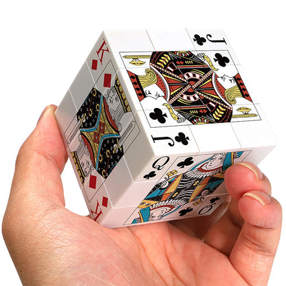 Magic Cube 3x3x3 3D UV printed poker K Q J stress-relieving puzzle professional smooth speed game children's toy gift