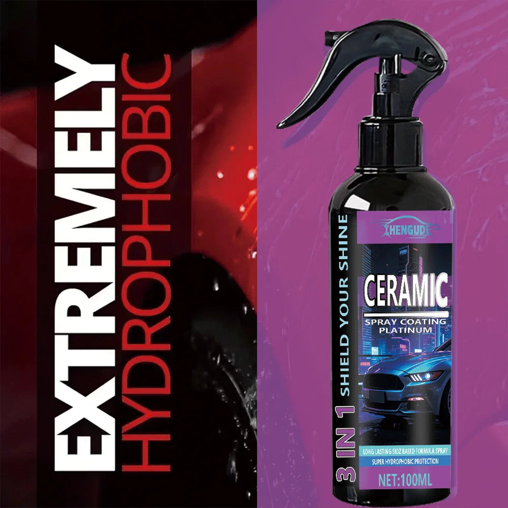 Nano Ceramic Car Coating Spray 3-in-1 High-Quality Anti-Scratch Gloss, Suitable for All Car Models' Paint Surfaces