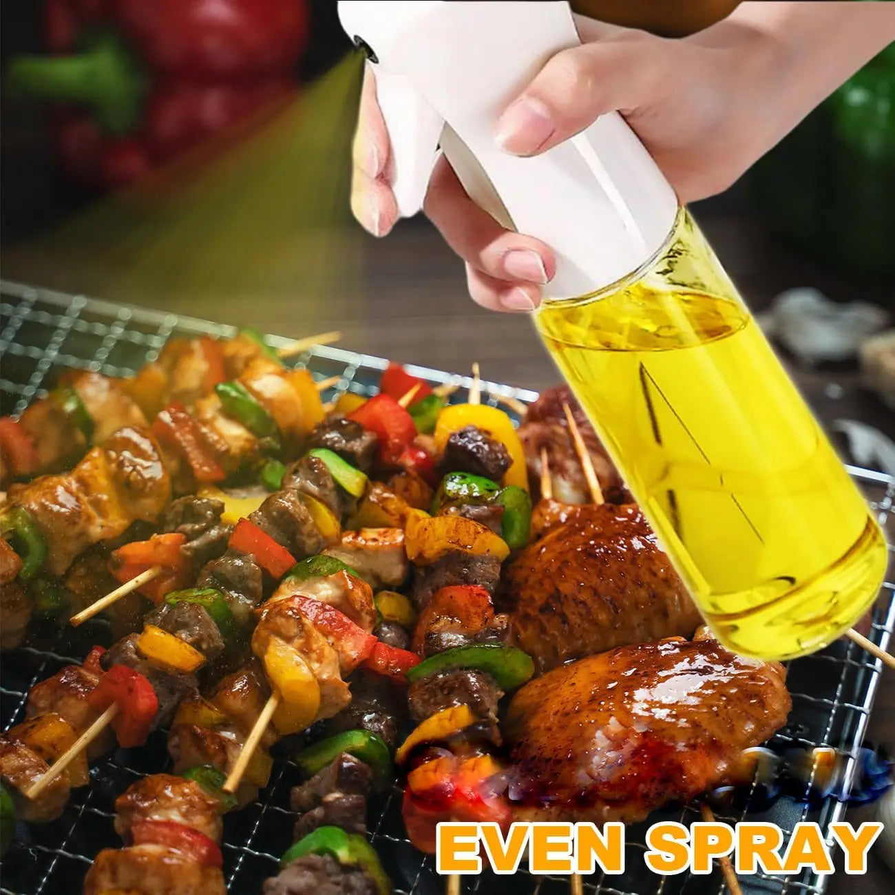 500/300/200ml Oil Sprayer for Cooking Air Fryer Oil Spray Bottle Mister for Kitchen Baking Olive Salad Refillable Oil Dispenser