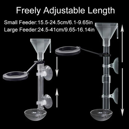 Acrylic Aquarium Fish Feeder Transparent Tube Telescopic Multifunctional  Fish Tank Food Dispenser with Feeding Ring