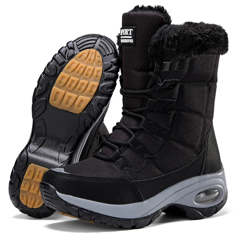 Women's Classic Winter Snow Boots - Handmade Warm Ankle Boots, Platform Shoes