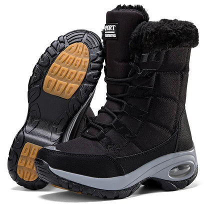 Women's Classic Winter Snow Boots - Handmade Warm Ankle Boots, Platform Shoes