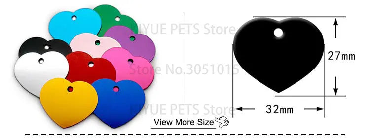 Personalized Random Mix 20pcs Aluminum Pet Dog Tag Nameplate Pedant For Cat Collar Ring Anti-Lost Accessories
