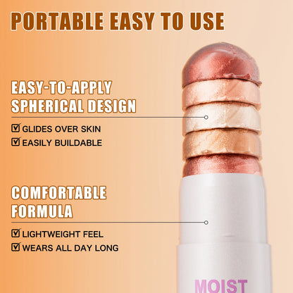 [Natural Glowup] 1pc Glowup Highlighter Stick | Natural Brightening Face Contour & Highlight Makeup, Medium Coverage, Buildable