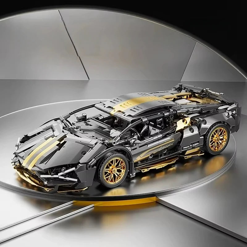 Building Block Racing Car Car MOC Building Blocks Car and Construction Toy Adult Collectible Cars Set to Build Sports Car Model