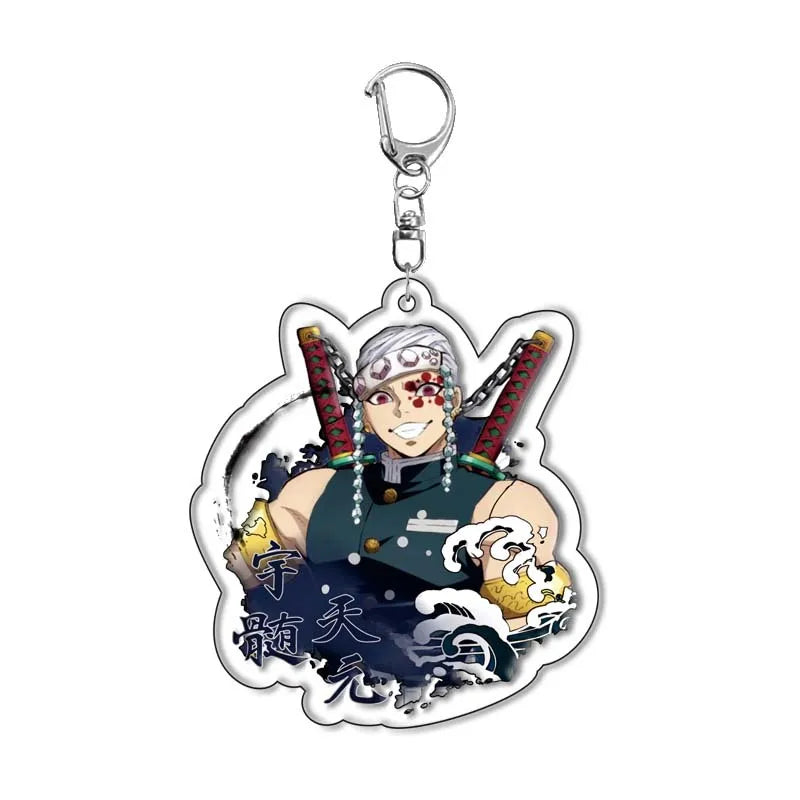 Demon Slayer doll toy Kimetsu No Yaiba Blade of Ghost Keychain Acrylic Pendant Car Key Chain Fans kids Xmas Gift Anime Jewelry