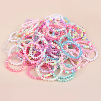 10-50Pcs Colorful Beads Bracelet Kids Girls Birthday Party Favors Goodie Pinata Filler Baby Shower Wedding Guest Treat Gifts