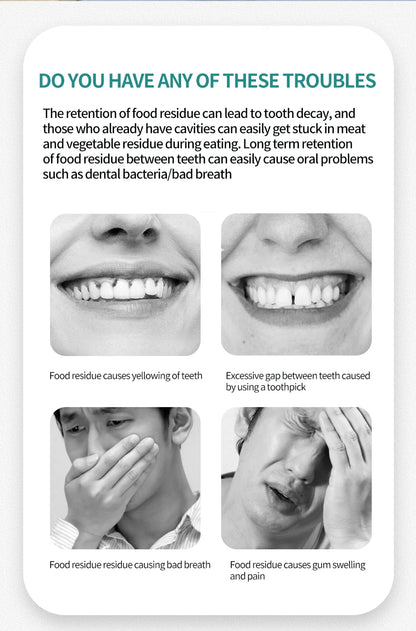 1000/600/300/150PCS - Ultra fine dental floss stick - Clean the gaps between teeth with one piece - Oral care tool